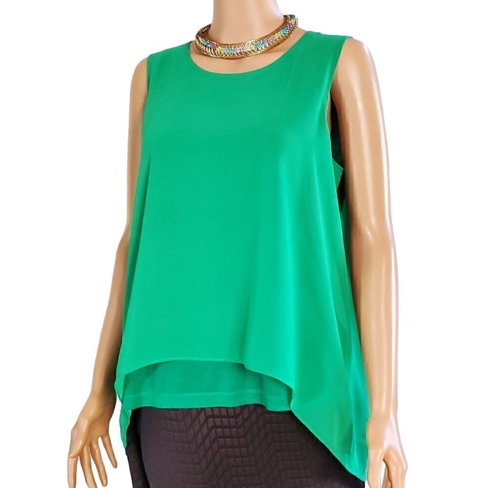 KENNETH COLE GREEN LAYERED TOP SIZE MED